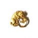 Vintage Jonette Cat Brooch, Gold, Figural Cat and Fishbowl, Collectible Pin, Signed J.J.