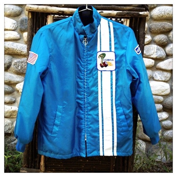 Ford racing jacket with cobra logo on it #7