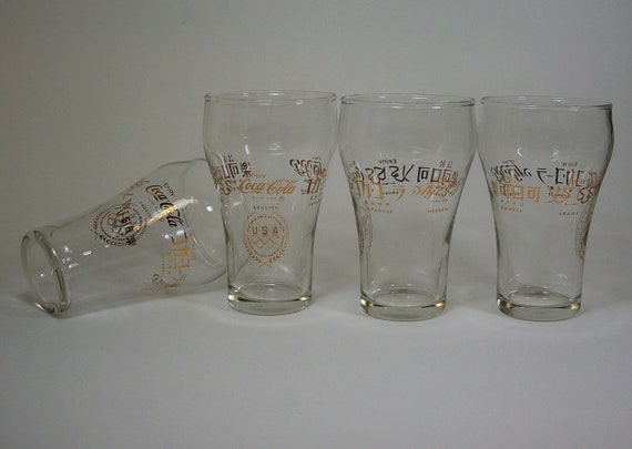1976 Coca Cola Olympics Glasses Set by dachshundinthedesert