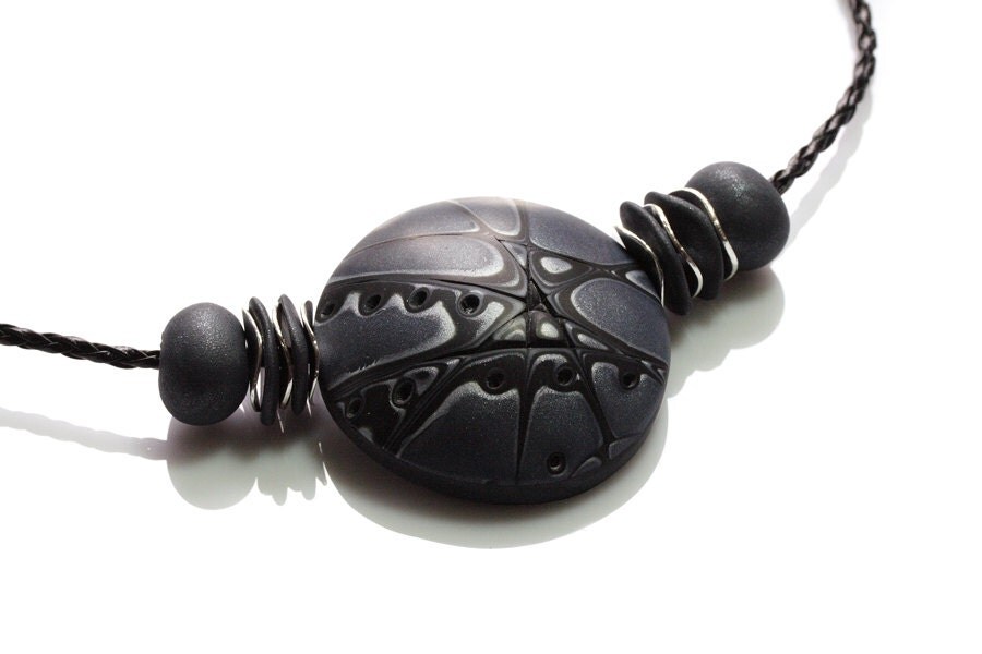 Titanium Statement Necklace Modern Fashion Designers by JagnaB