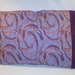 Standard Size Pillowcase - Plum with Peach Swirl Print with Dark Plum Band