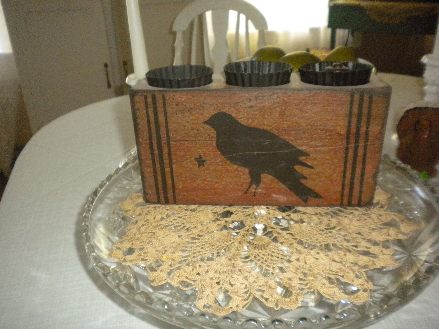 Primitive Crow Candle HolderPrimitiveCountryEclectic