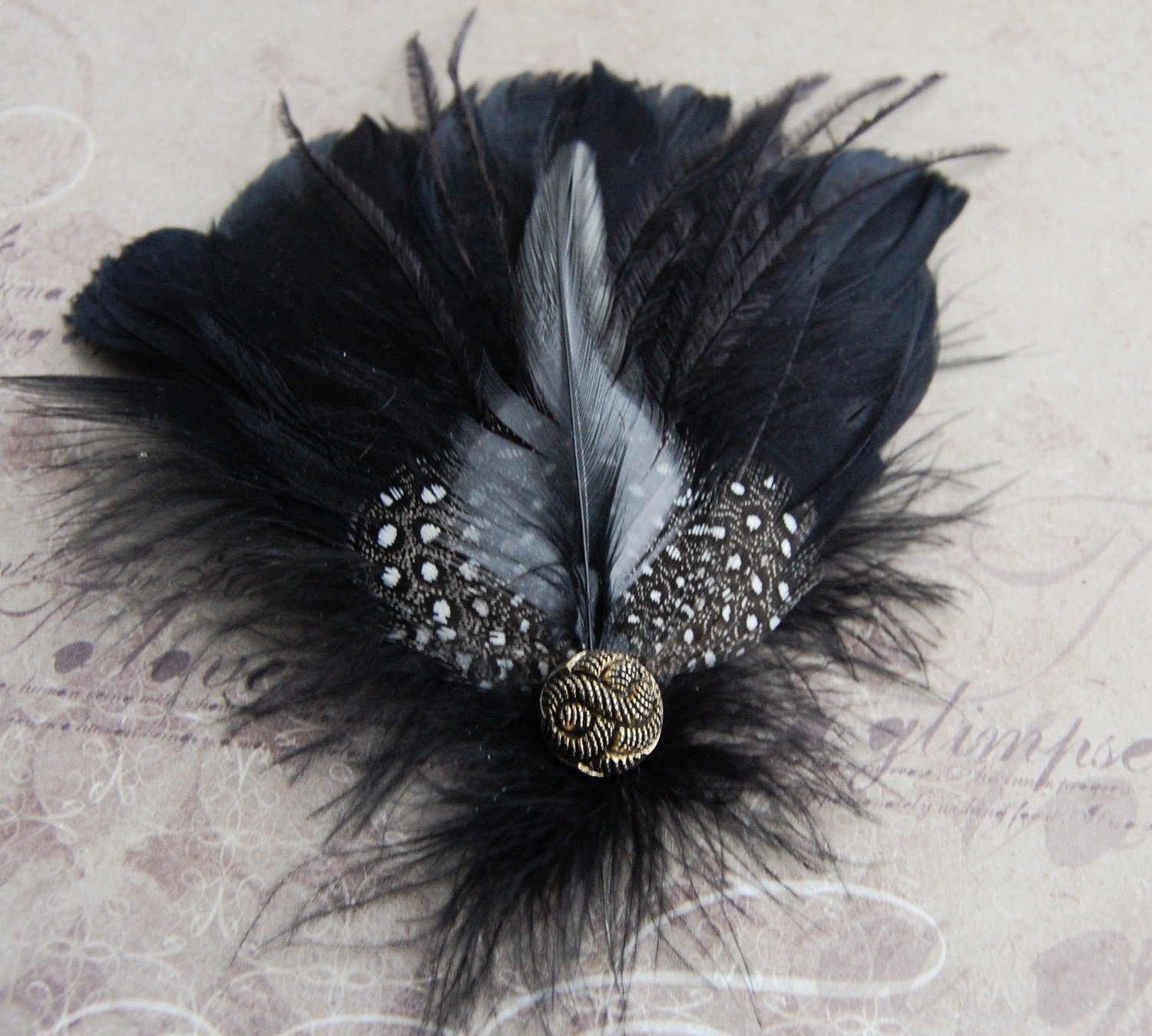 Diamante Pearl Hair Clip in Gold