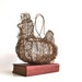 Rusty Brown Rooster Basket Home Decor - Fall Autumn Decorating