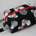 Knitting Boxy pouch, project box bag, Sock Knitting Bag or small project zipper pouch. Cute Sheep Knitting