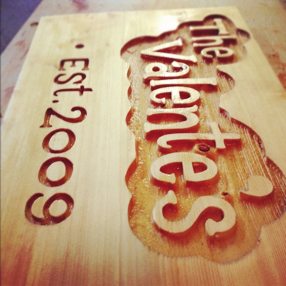 Items similar to Hand-crafted Wood Carved Name Sign on Etsy