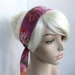 Hair Wrap Women's Boho Upcycled Patchwork Tie Headband Batik Tie Dye Floral Prints Purple Pink Fashion Hair Accessory