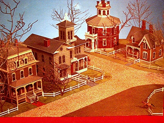 Antique Christmas Ornaments >> Vintage Victorian Cut Outs 3D Houses 1979 Cut and Assemble Antique Christmas Ornaments >> Vintage Victorian Cut Outs 3D Houses 1979 Cut and Assemble