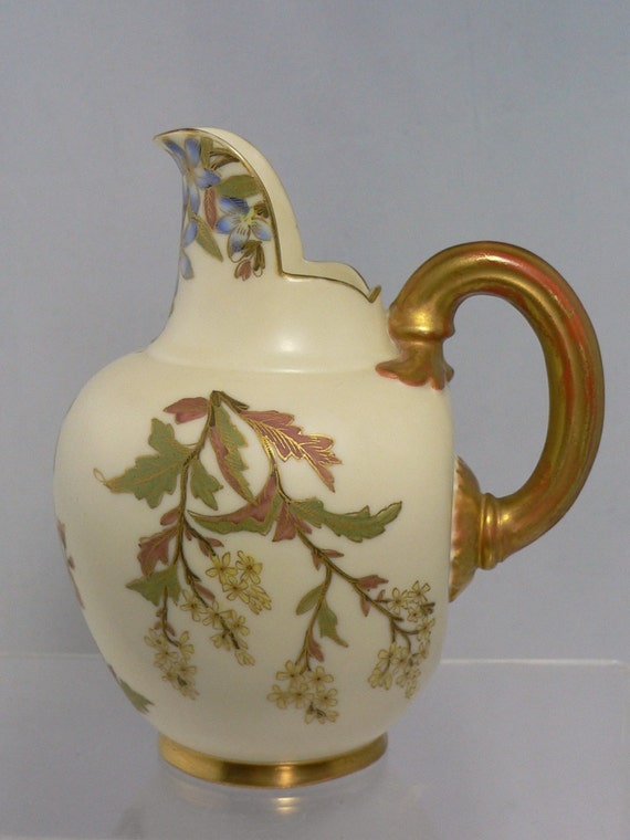 Royal Worcester Porcelain Pitcher. 1890 by jeffroberts on Etsy