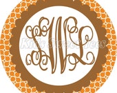 Fall monogram hourglass design girlie - personalized - digital image - Fall - Autumn Il_170x135