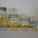 Vintage Glass Canister Set, Autumn Harvest, Wheat Pattern Storage Jars, Set of 4, Made in France