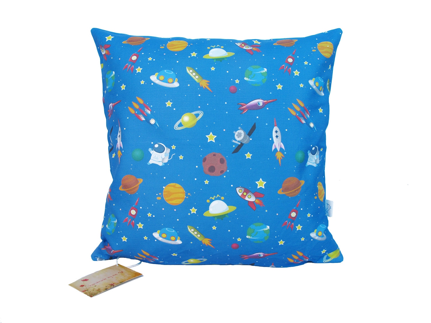space rocket solar system cushion cover by handmadebymeshop