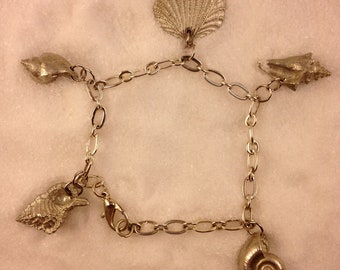 Popular items for shell charm bracelet on Etsy