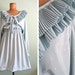 SALE 1970s dress/ light blue sundress/ long sleeve 70s mini dress S-M