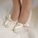 Bridal wedding shoes Gray silver crochetwedding Barefoot