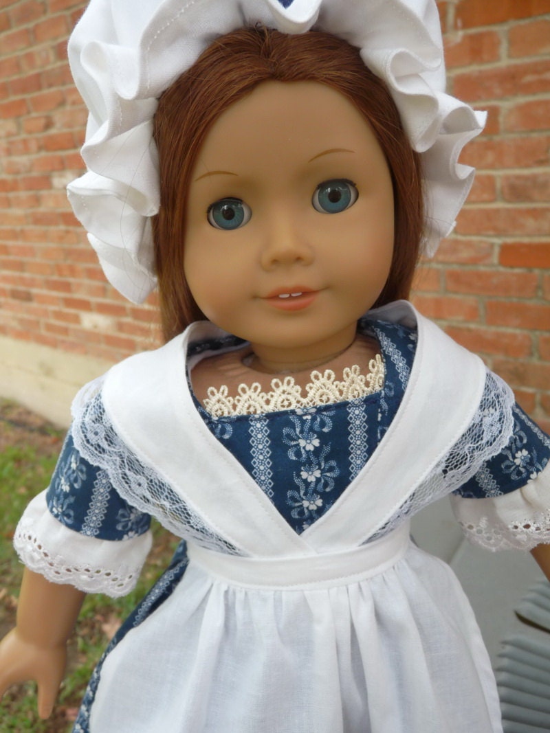 18 Doll Clothes 1700's Colonial Style Gown Apron