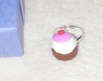 Cupcake Ring made from Polymer Clay
