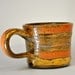 RESERVED: Striped Porcelain Gold Lustred Mug