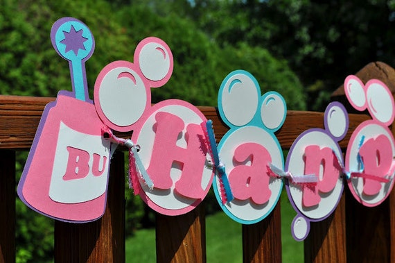 Bubble birthday banner