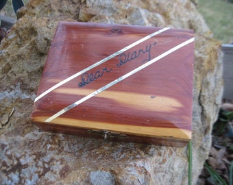 Dear Diary Wooden Box, Wood Box, Vintage Wood Box, Box with latch to lock, Storage Box, Vintage Home Decor, Great Gift Idea :)s*