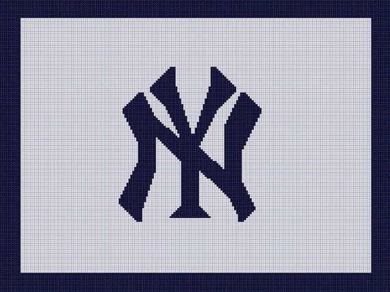 New York Yankees Mlb Afghan Crochet Graph Pattern Chart ...