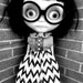 Edward Gorey Inspired Ghastly Chevron Dress for Blythe