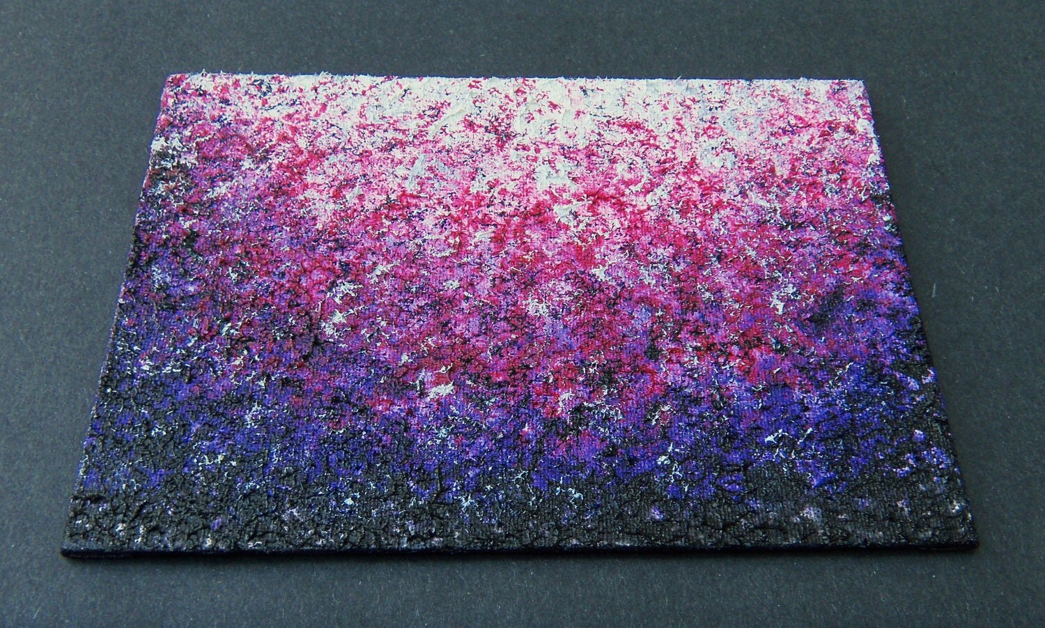 Original Abstract Oil Painting Purple Impressionst Art