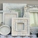 Shabby Chic Wedding Picture Frame Collection / Cottage Chic White