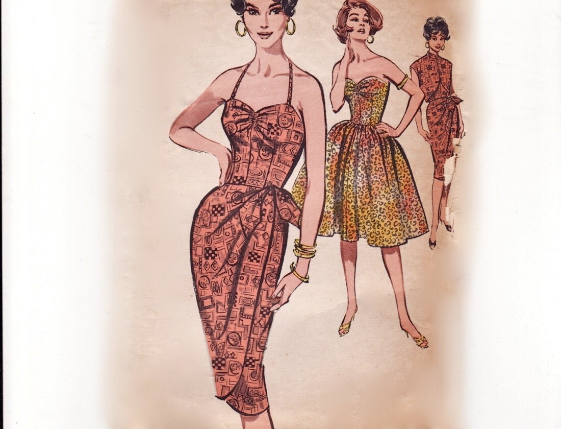 Hawaiian Sarong Dress Pattern | reserved vtg 50s sewing pattern hawaiian sarong dress Hawaiian Sarong Dress Pattern | reserved vtg 50s sewing pattern hawaiian sarong dress