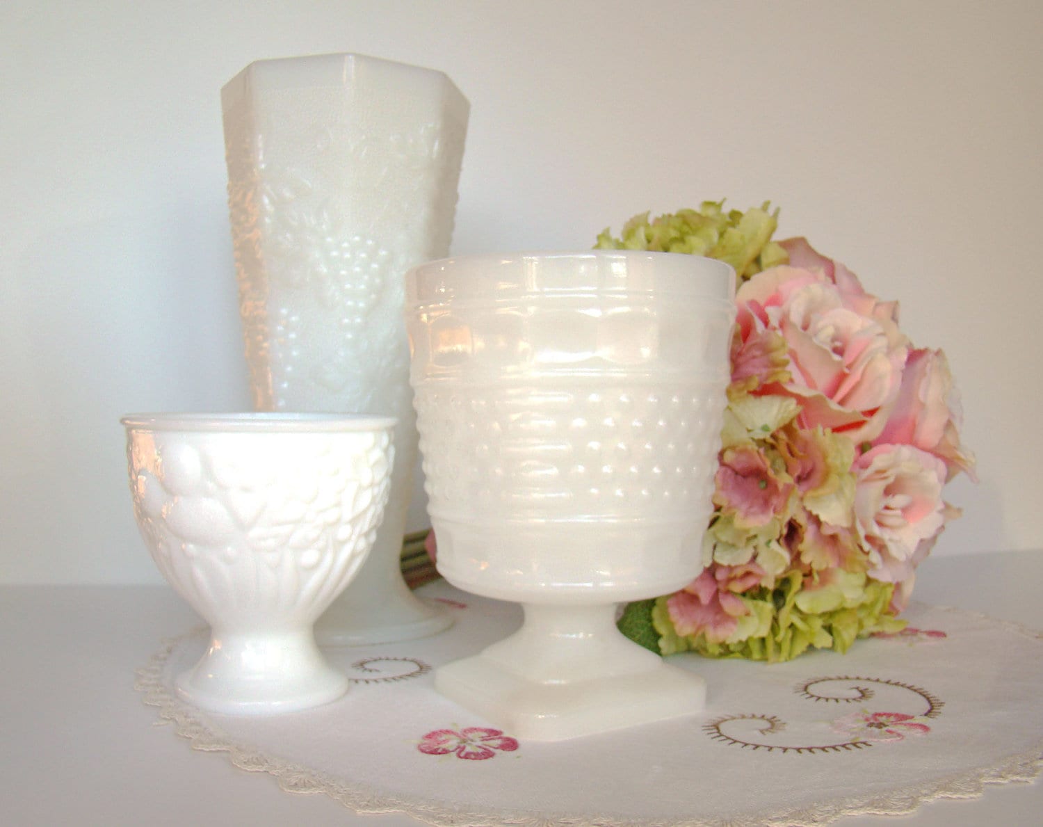 Milk Glass Wedding Vases Wedding Decor Wedding Table