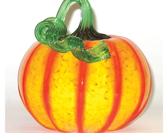 Hand Blown Glass Pumpkin