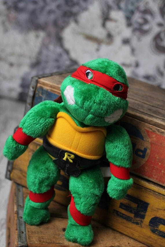 Vintage Teenage Mutant Ninja Turtles Raphael Plush Doll