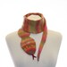 Snake Scarf / Scarf Hand Knit / Multicolor / Hand-knitted shades green and pink scarf / symbol 2013 / Ready To Ship / gift under 45