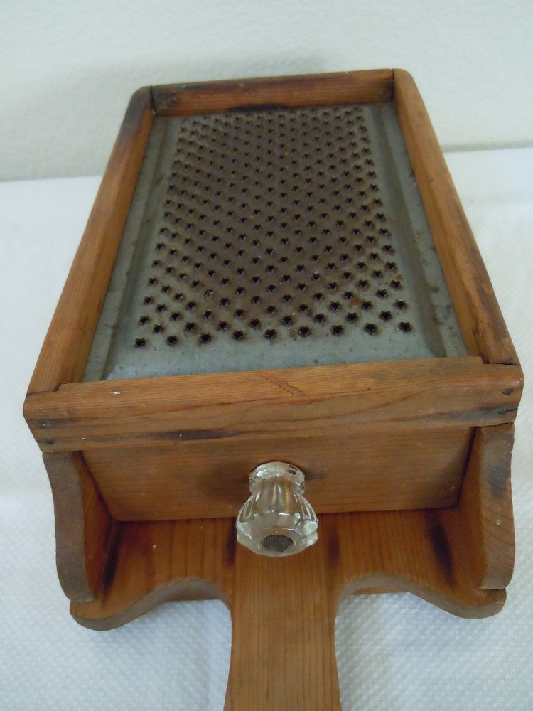 Antique Wooden Cheese Grater With Drawer By Abslewtlyvintage 