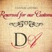 Reserved Listing for custom order (Sambucivox)