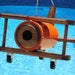 Bi-Plane Birdhouse - Orange and Red Mahogany - Select Pine Wood