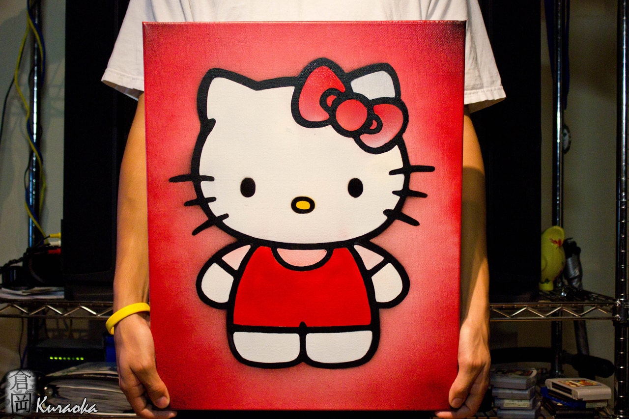 Hello Kitty by BASE45 20x16in canvas