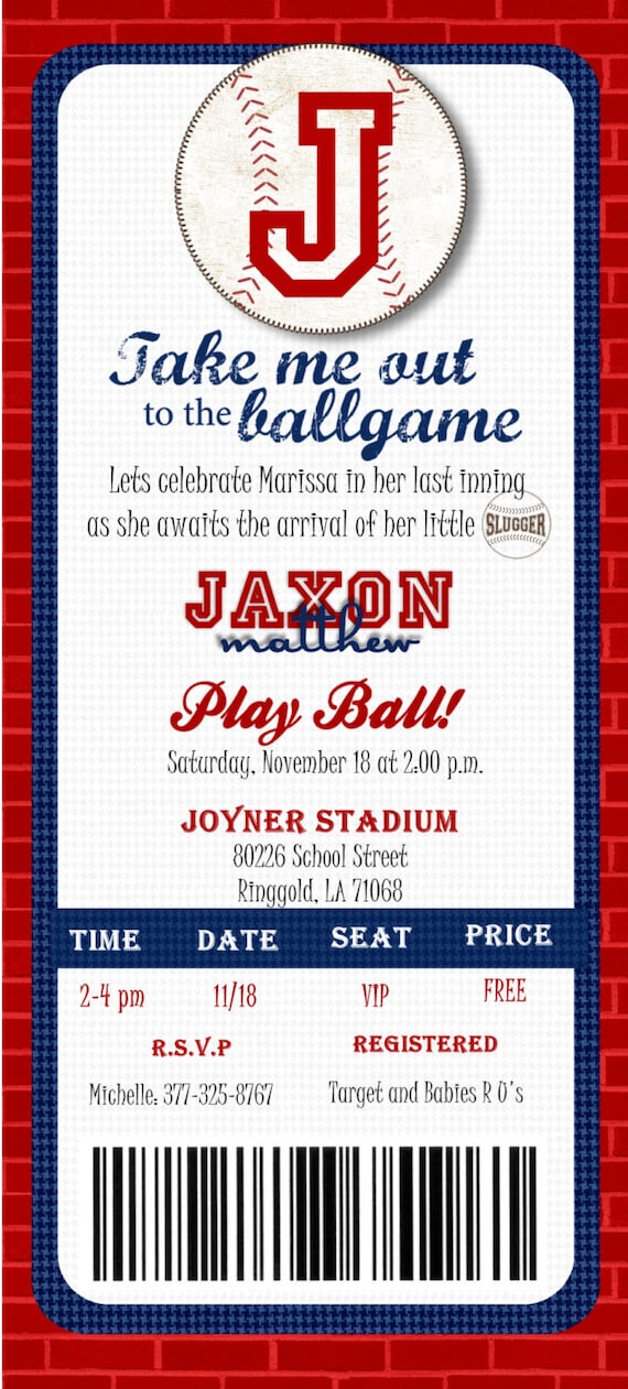 Baseball Ticket Invitations 8