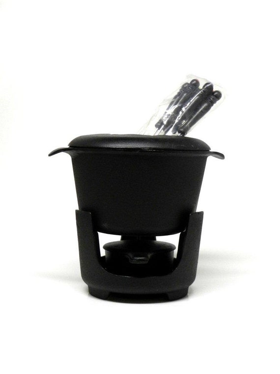 Vintage Dansk Cast Iron Fondue Pot Set New Old Stock