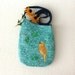 Small Quilted Shoulder Bag Purse with Yellow Warbler Bird Applique in Blue and Green