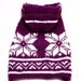 Hand Knit Purple Dog Sweater with Nordic Pattern