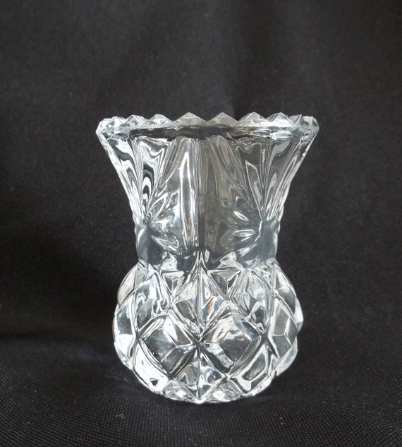 Small vase tiny lead crystal vase cut glass by GraceYourNest