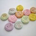 10 candy love hearts Buttons