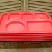 Set of Six Sturdy Red Cafeteria Trays From Vollrath in Sheboygan, Wisconsin