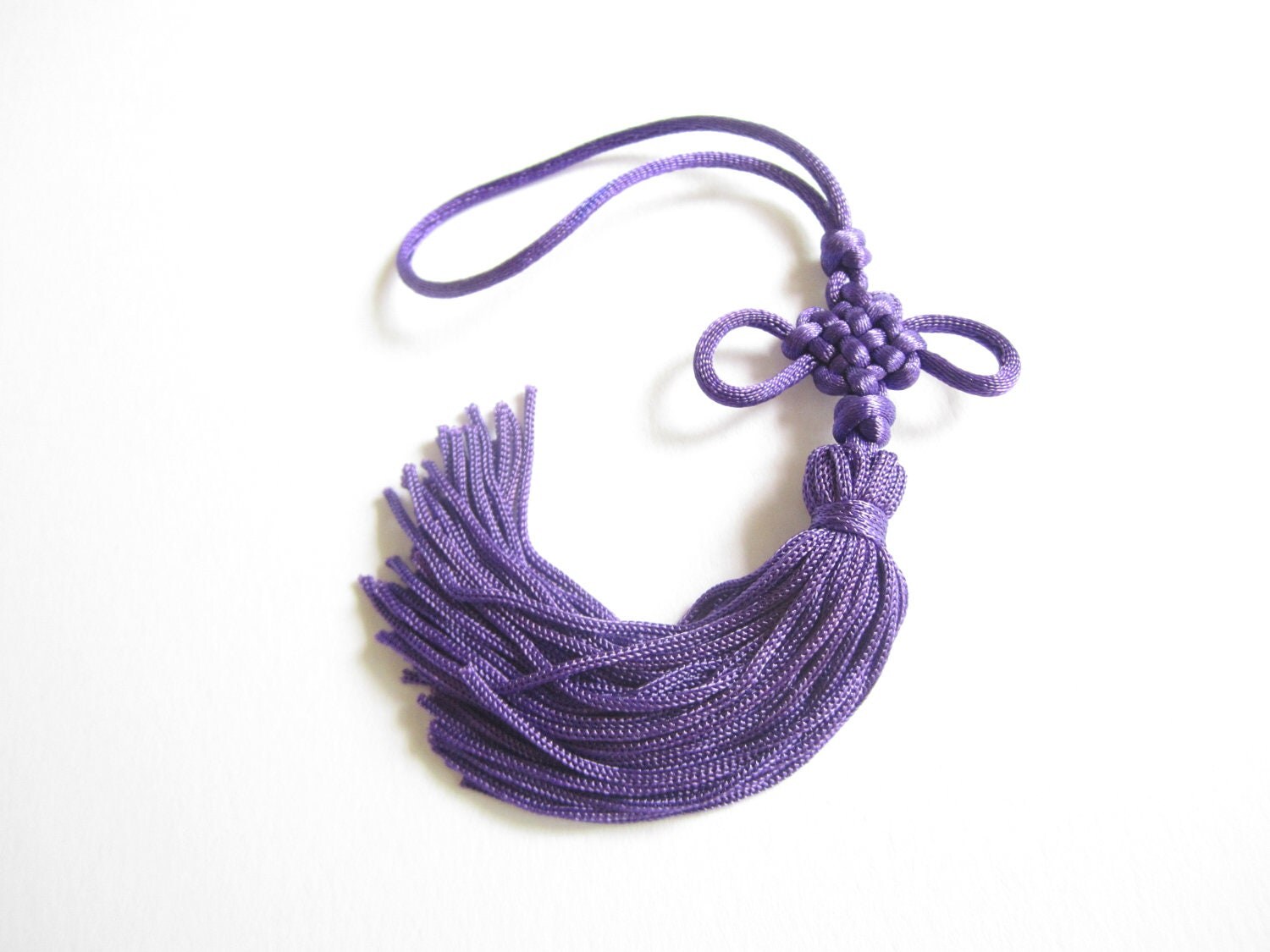 2 Chinese knot tassels 1 pair purple tassels with by TintinBeads