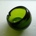 Green Glass Ashtray, Viking Glass, Small, Retro