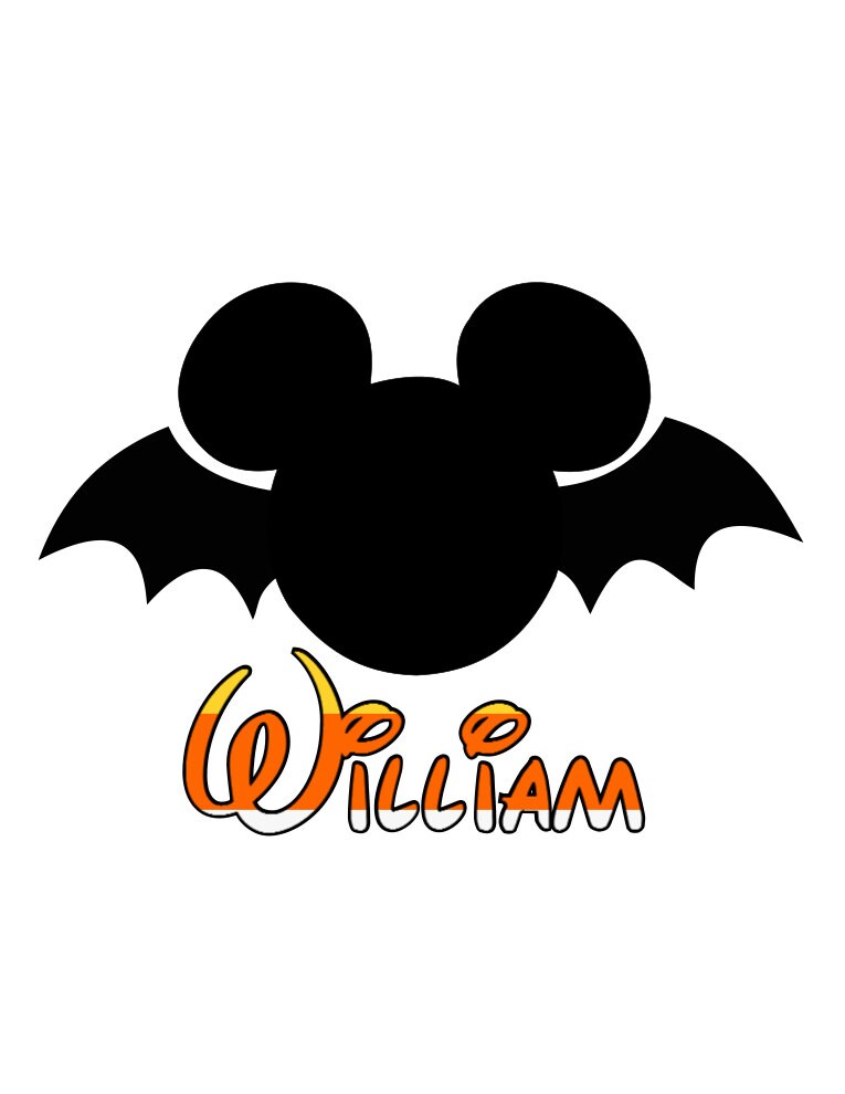 Download Custom Personalized Disney Mickey Halloween Bat Iron on