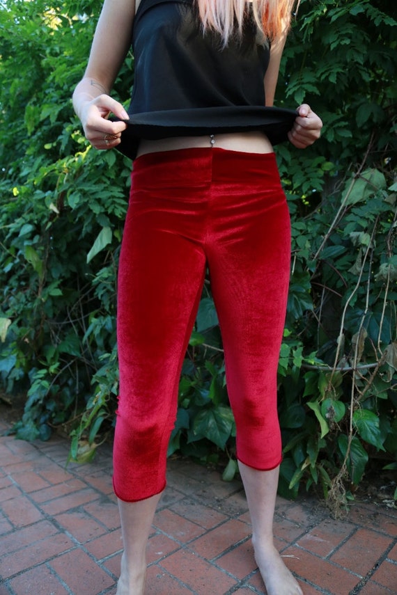 velvet capri pants