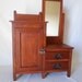 Vintage Doll Dresser Toy Dresser Minniature Furniture Childs Dresser Cottage Chic Shabby Chic Antique Tilt Mirrior Door Chest 2 Drawer