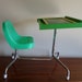 Vintage Playskool Childs Desk School Desk Chalk Board Magnetic Board Toy Learning Green Chair ABC